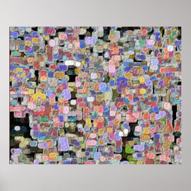 Floral Marbles - large Poster (Front)