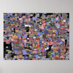 Floral Marbles Poster