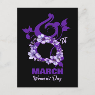 Floral March 8 International Woman's Day 2025 Postcard