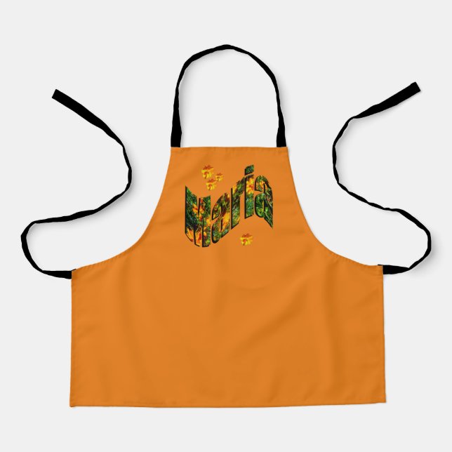 Floral Maria Name, Apron (Front)