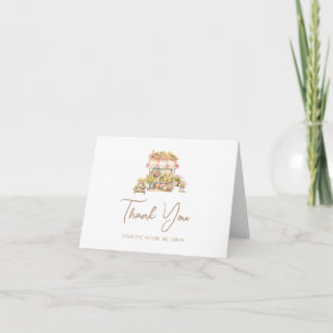 Floral Market Love In Bloom Bridal Shower Folded Thank You Card
