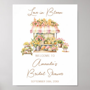Floral Market Love In Bloom Bridal Shower Welcome Poster