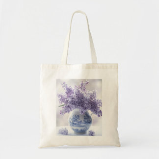 Floral Market Tote Bag - Lilac Blooms 