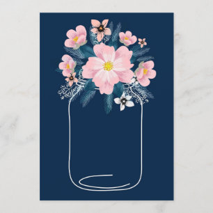 Floral mason jar template