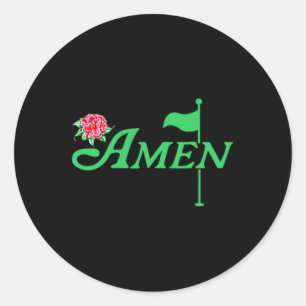 Floral Master Golfer Golf Lover Golf Flower Womens Classic Round Sticker