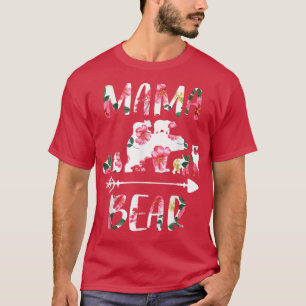 Floral Matching Family Outfits, Funny Mama Bear Si T-Shirt