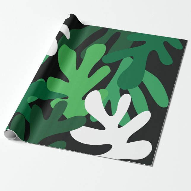 Floral Matisse Wrapping Paper (Unrolled)