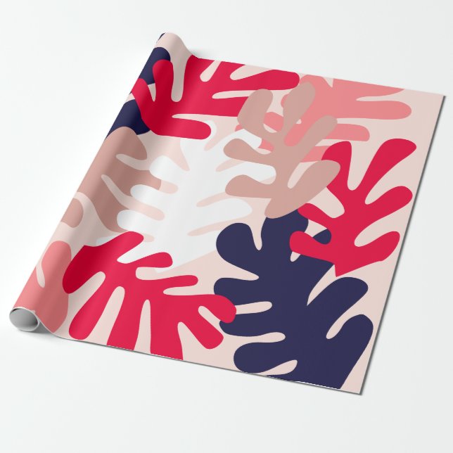 Floral Matisse Wrapping Paper (Unrolled)