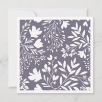 Floral Meadow Dreams Botanical Silhouettes Lav