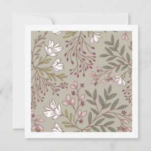 Floral Meadow Dreams - multicolored botanicals Card