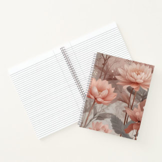 Floral Meadow in Blush and Nutmeg Notebook