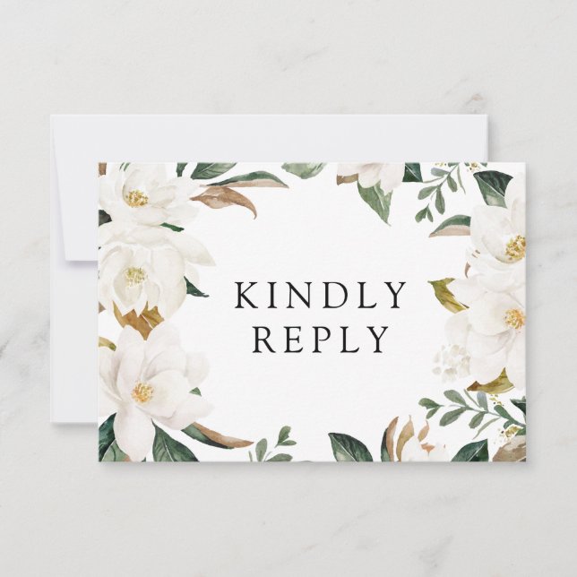 floral meal choice RSVP card (Front)