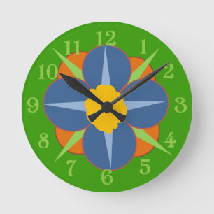 Floral Medallion Round Clock