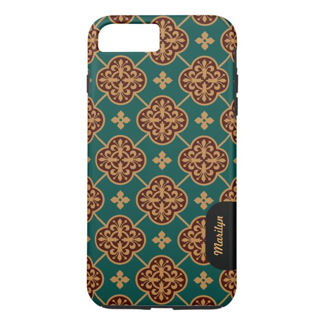 Floral mediaeval tile pattern CC0905 Augustus Pugi Case-Mate iPhone Case (Back)
