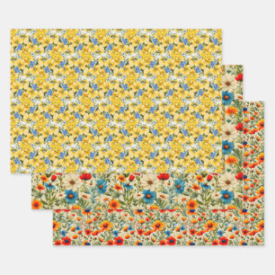 Floral Medley Wrapping Paper Sheet