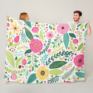 Floral Melody 60x80 Fleece Blanket