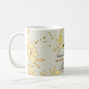 Floral Memorial Card - Sympathy keepsake  Coffee Mug
