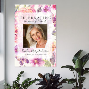 Floral Memorial Welcome Poster