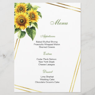 Floral Menu Card