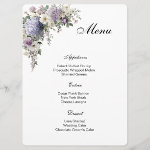 Floral Menu Card