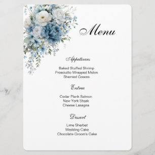 Floral Menu Card