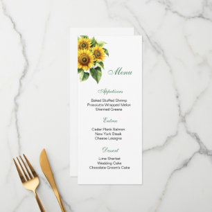 Floral Menu Card