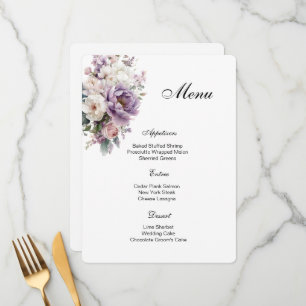 Floral Menu Card