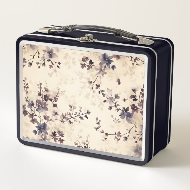 Floral Metal Lunch Box (Front)