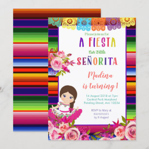 Floral Mexican birthday invitations