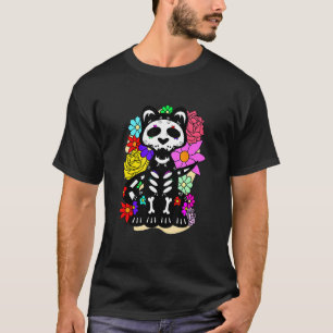 Floral Mexican Cat Day of the Dead Dia De Muertos T-Shirt