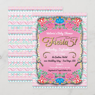 Floral Mexican Fiesta Baby Shower Invitation