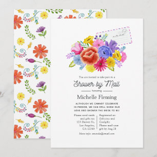 Floral Mexican Fiesta Bridal Shower by Mail Invitation
