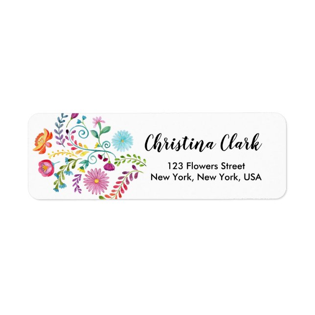 Floral Mexican Flowers Cute Personalised Custom (Front)