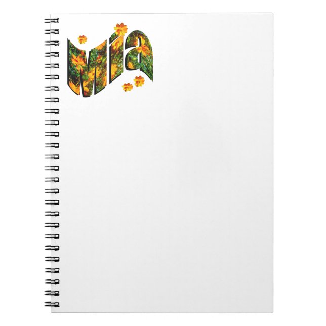Floral Mia Name, Notebook (Front)