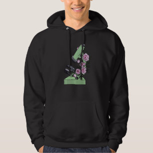 Floral Microscope Medical Laboratory Biology Micro Hoodie