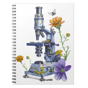 Floral Microscope Notebook