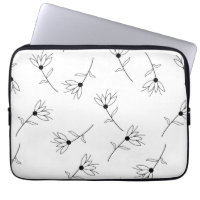 Floral, Milk White, Romance Electronics Bag