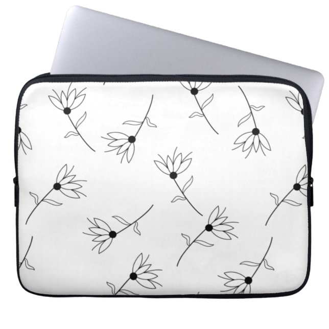 Floral, Milk White, Romance Electronics Bag (Front)