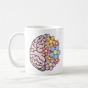 Floral Mind Brain Coffee Mug