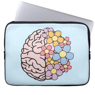 Floral Mind Brain Laptop Sleeve