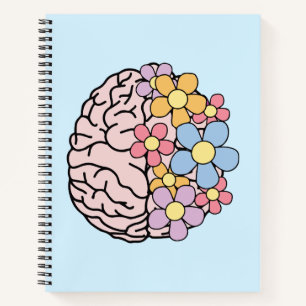 Floral Mind Brain Notebook