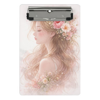 Floral Mini Clipboard | Aesthetic Woman