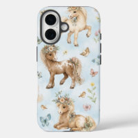 Floral Miniature Pony Phone Case