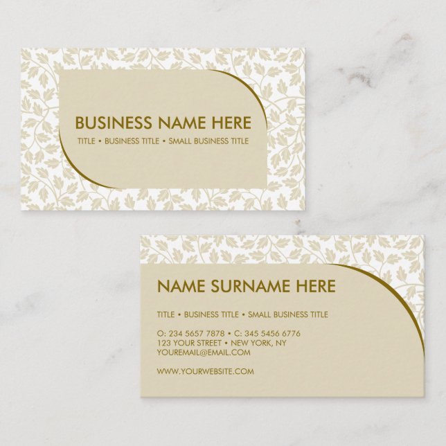 Floral Minimal Business Card (Front/Back)