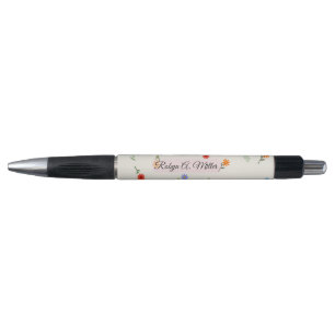 Floral Minimalist Custom Name Elegant Stylish Pen