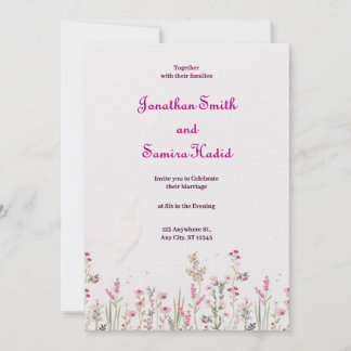 Floral Minimalist Wedding Invitation