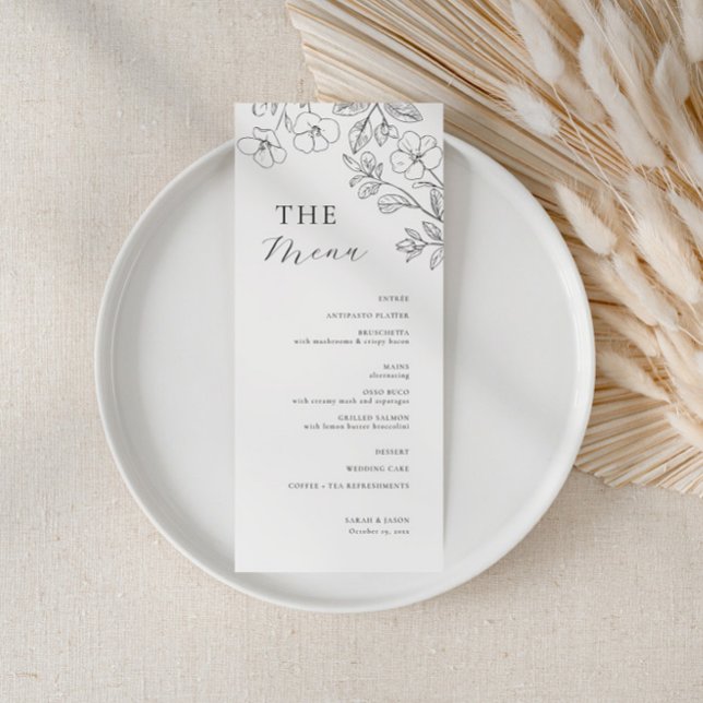Floral Minimalist Wedding Menu (Creator Uploaded)