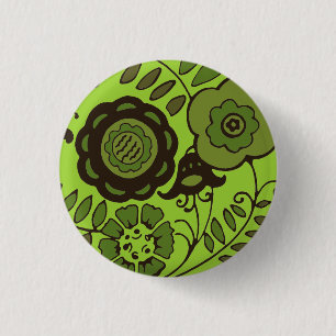 Floral Mint 3 Cm Round Badge