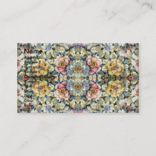 Floral Mirrored Vintage Floral Business Card