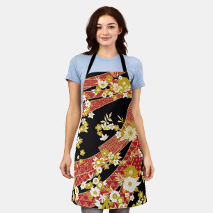 Floral Mix Kimono Pattern Apron